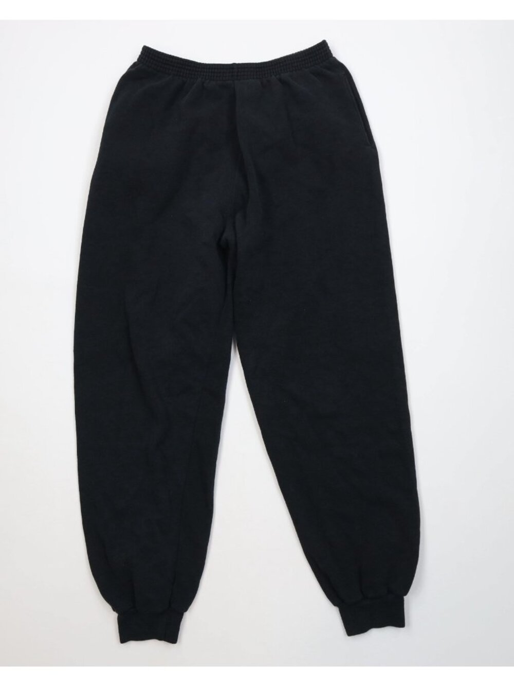 Vintage 90s Streetwear Womens Large Faded Blank Sweatpants Joggers Black USA - Picture 1 of 12